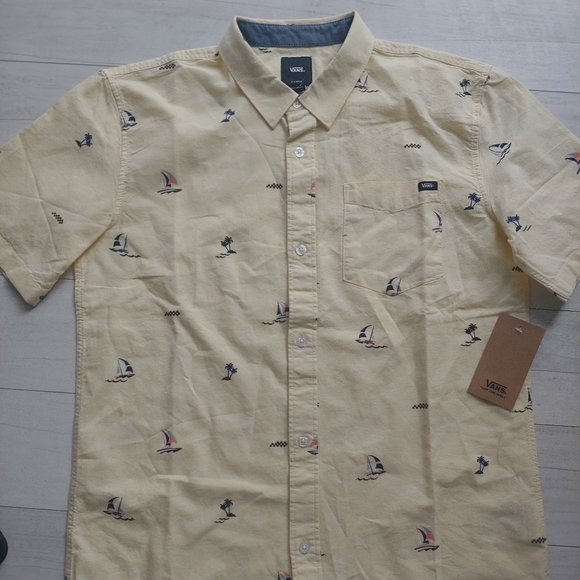 VANS NEW boys Houser Button Down Short Sleeve Shirt - Picture 11 of 12
